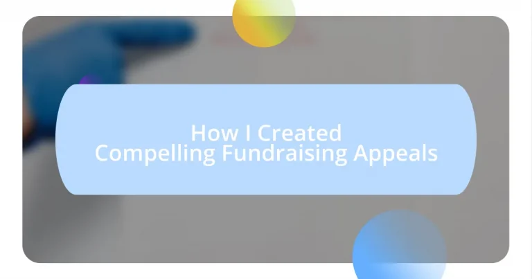 How I Created Compelling Fundraising Appeals